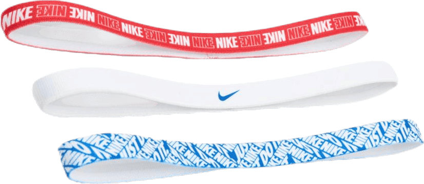 Printed Headbands 3p Blue/Red, Unisex, Apparels, Hats & Caps, Workout, multi color, ONESIZE