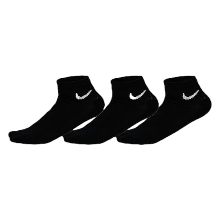 Everyday Cushioned Training Ankle Socks (3 Pairs) BLACK/WHITE, Unisex, Kläder, Strumpor, Svart, 38-42