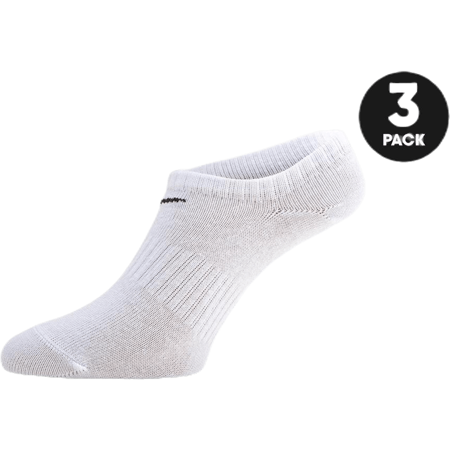 Everyday Lightweight Training No-Show Socks (3 Pairs) WHITE/BLACK