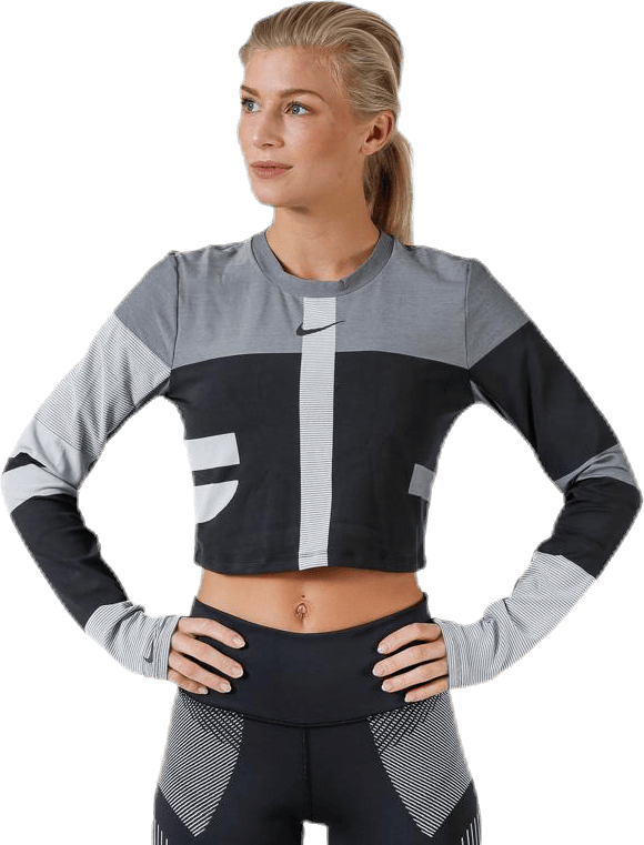 Run Tech Pack Knit Top LS Black/Grey - Bild 2