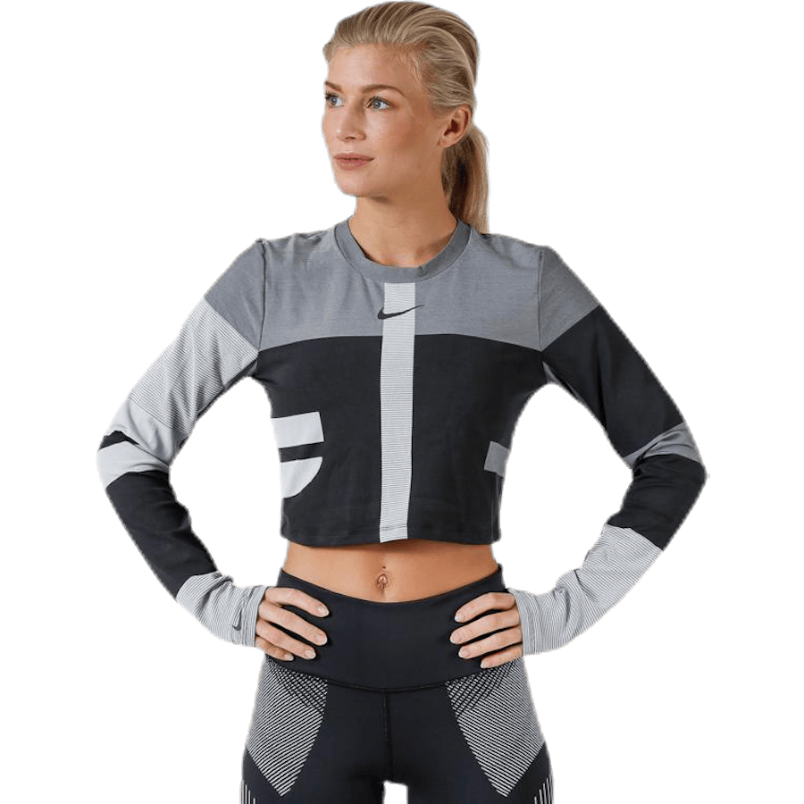 Run Tech Pack Knit Top LS Black/Grey - Bild 2