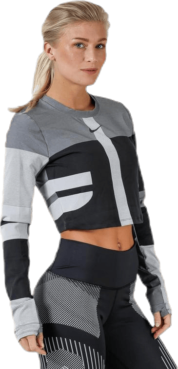 Run Tech Pack Knit Top LS Black/Grey - Bild 4