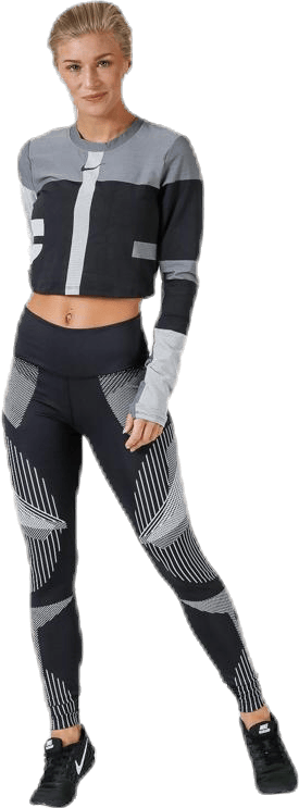 Run Tech Pack Knit Top LS Black/Grey - Bild 6