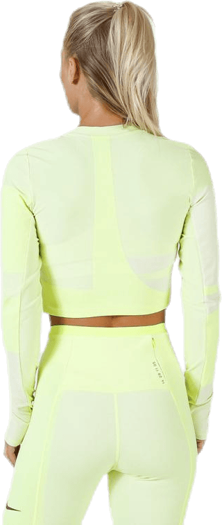 Run Tech Pack Knit Top LS White/Green - Bild 5