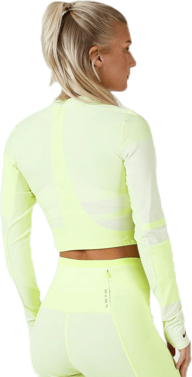 Run Tech Pack Knit Top LS White/Green - Bild 6