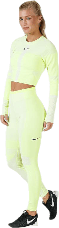 Run Tech Pack Knit Top LS White/Green - Bild 9