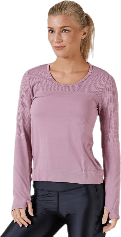 Infinite Top LS Pink, Female, Apparels, Shirts, Running, Pink, L