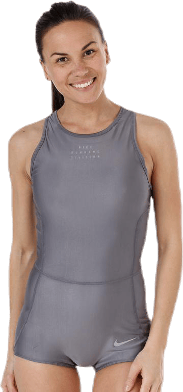 Running Division Bodysuit Grey, Female, Apparels, Tops, Running, Grey, S