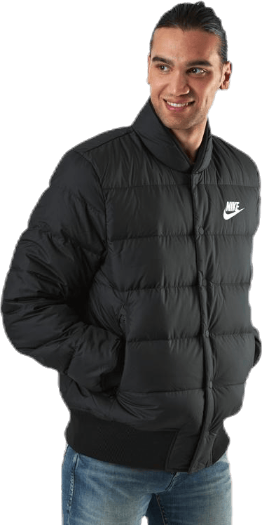 Down Fill Bomber Jacket White/Black, Male, Apparels, jackets, Black, S