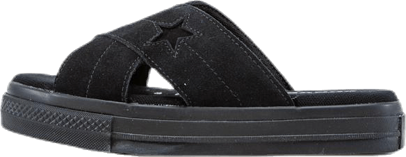 converse one star black sandals
