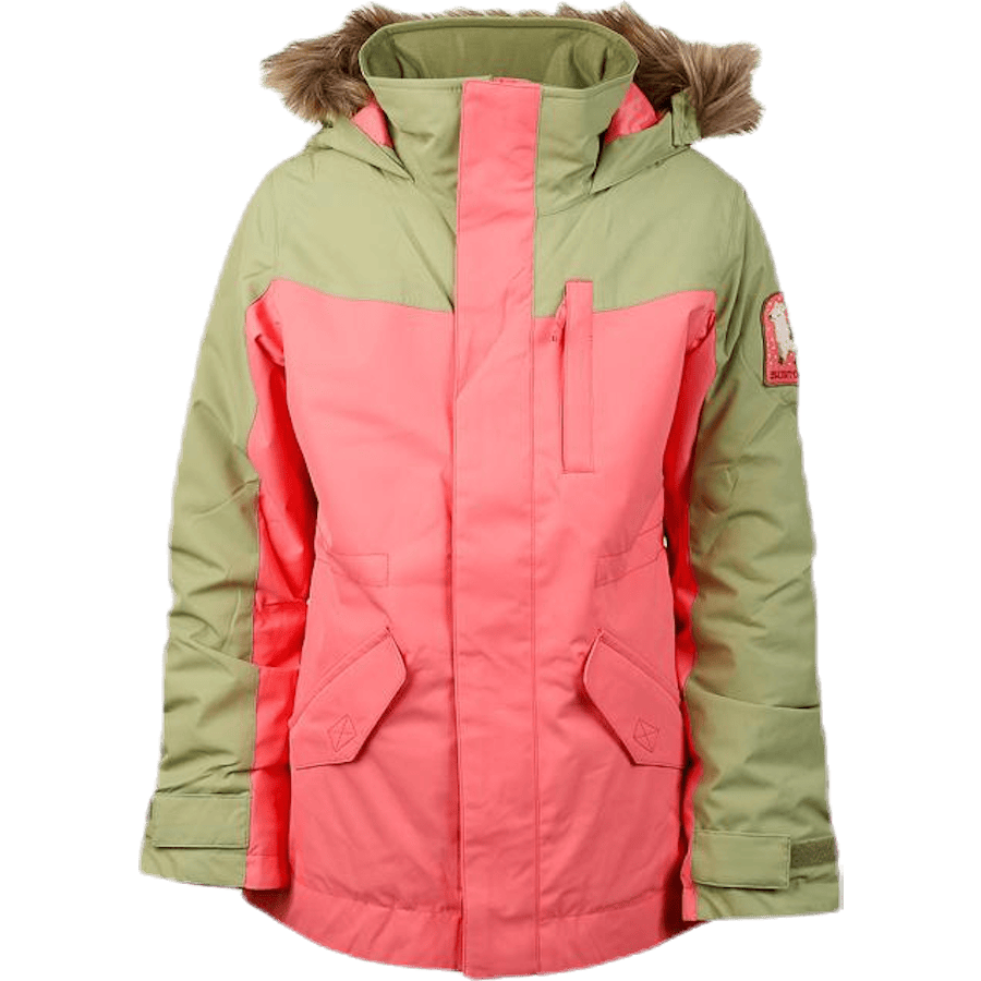 Girls Aubrey Parka Jacket Orange