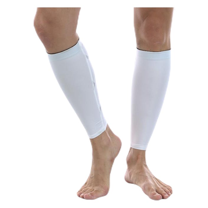 Compression Calf Guard White, Unisex, varusteet, Suojaus, Juoksu, Valkoinen, S