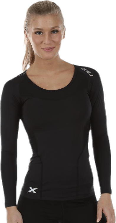 W Compression Long Sleeve Top Black, Female, Vêtements, Chemises, Courses, Noir, XS