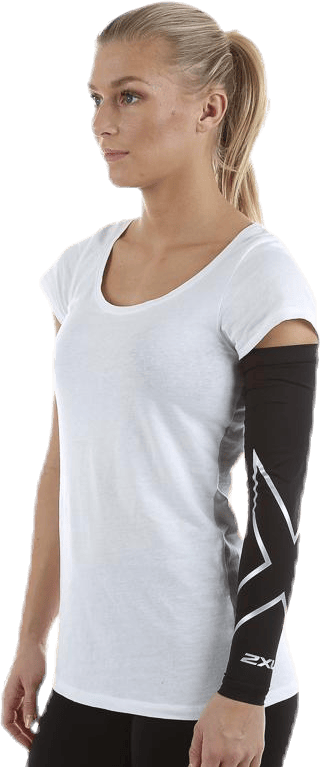 Comp Arm Guard Black/Silver, Unisex, Equipment, Protection, Running, Black/Silver, M