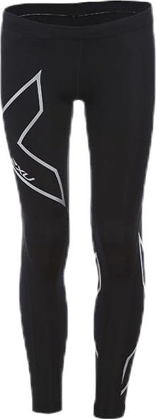 Girl`s Compression Tights-U Junior Black/Silver