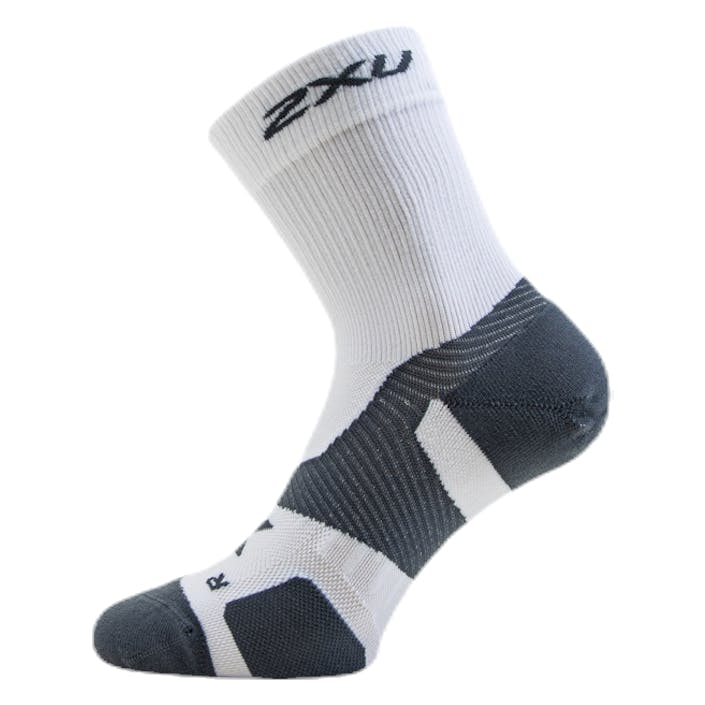 Vectr Cushion Crew Socks White/Grey, Unisex, Odzież, Skarpety, Bieganie, Biały/Szary, XL