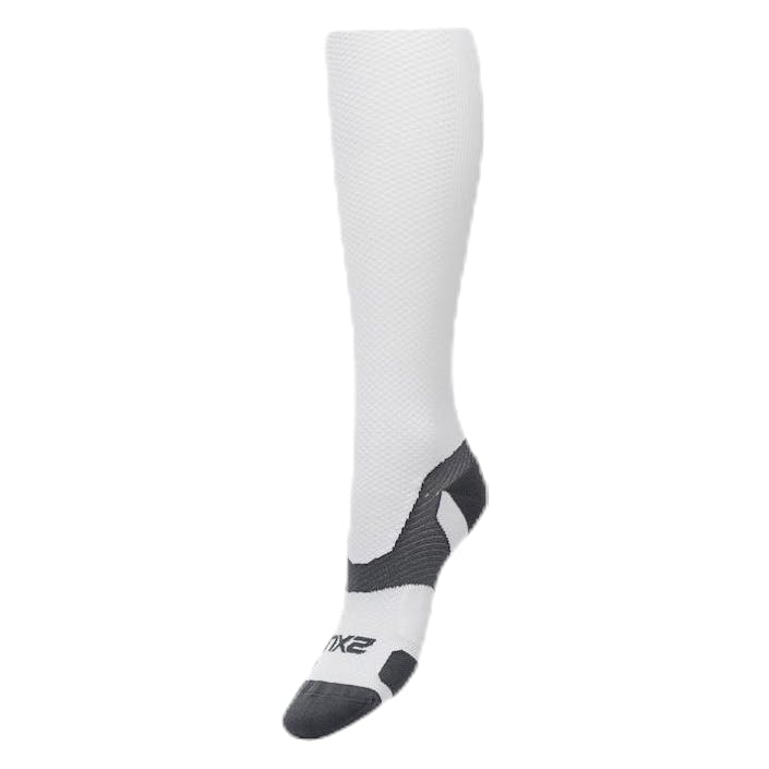 VECTR Light Cushion Sock White/Grey, Unisex, Apparels, Socks, Running, White/Grey, XL
