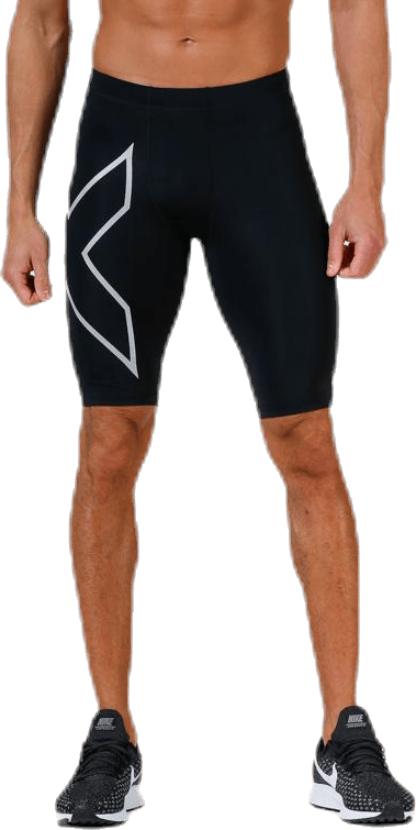 Run Compression Shorts Black, Male, Apparels, Leggings, Running, Black, XS