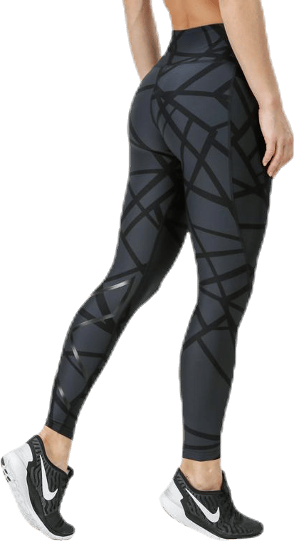 Print Mid-Rise Compression Tights W Black/Grey - Bild 3