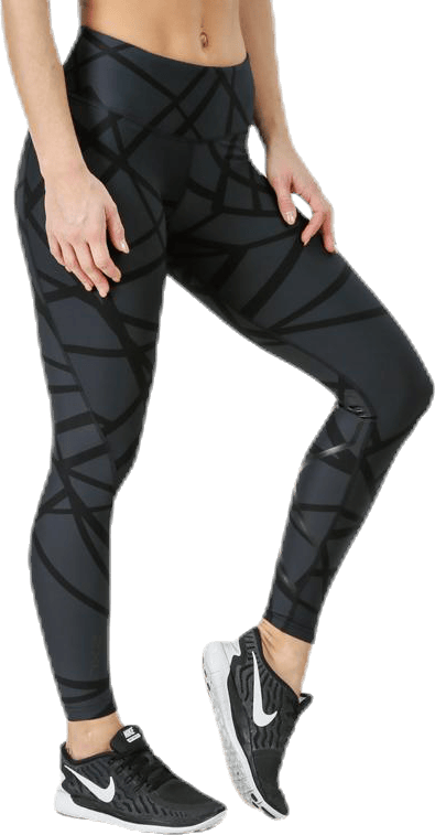 Print Mid-Rise Compression Tights W Black/Grey - Bild 4