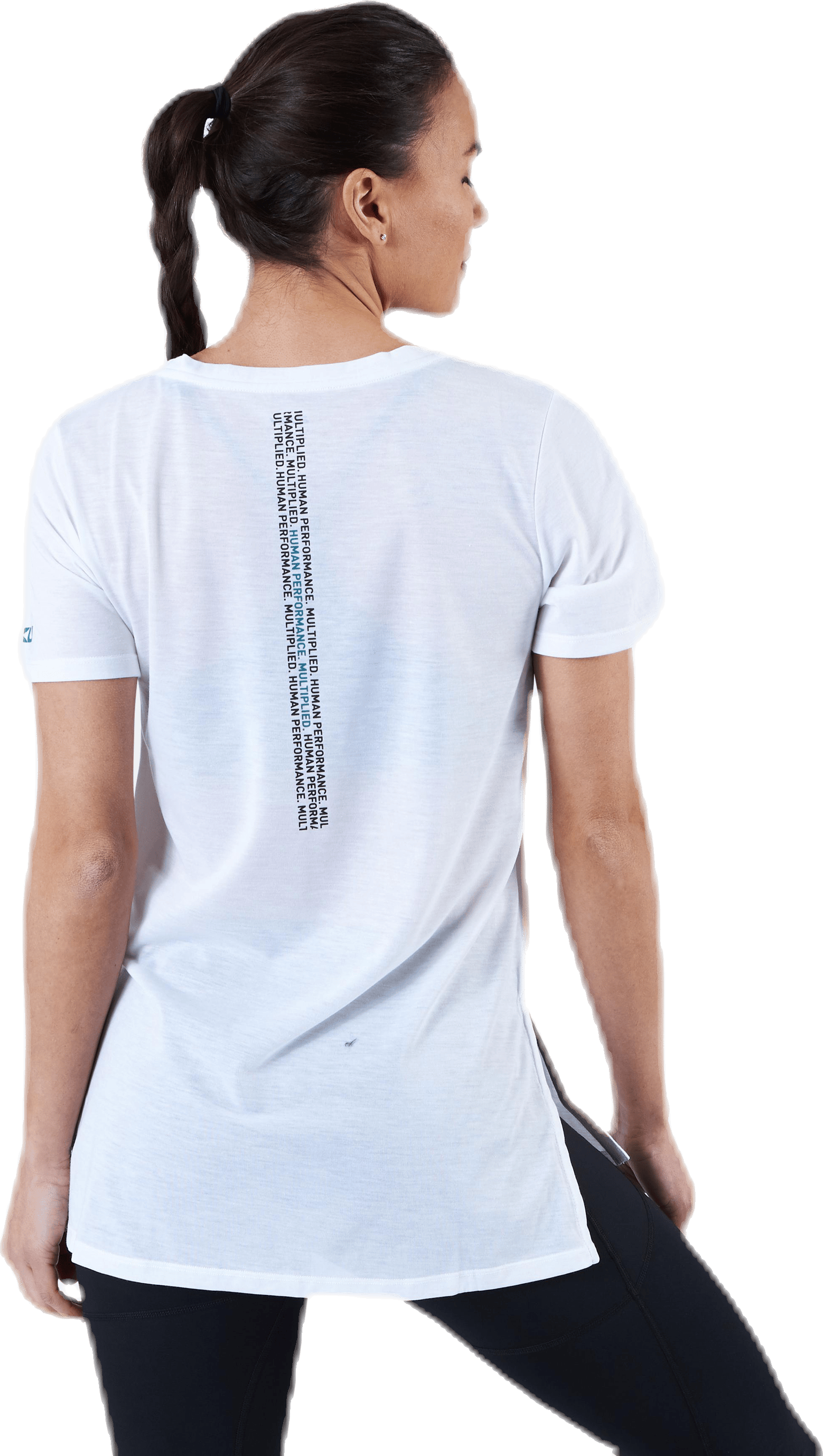 URBAN V Neck Hi Low Tee White - Bild 2