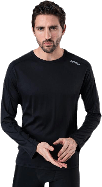 XVENT G2 LS Top Black, Male, Klær, Skjorter, Løping, Svart, XXL