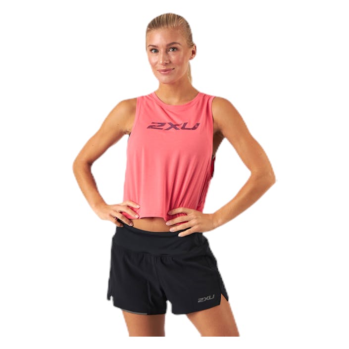 Contender Crop Tank-W Pink, Female, Apparels, Tops, Workout, Pink, L