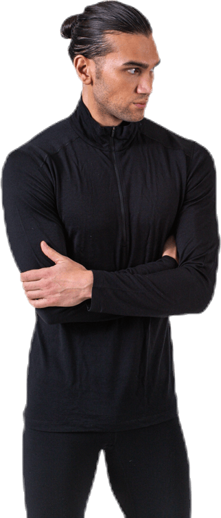 200 Oasis LS Half Zip Black, Male, Abbigliamento, strati di base, Nero, M