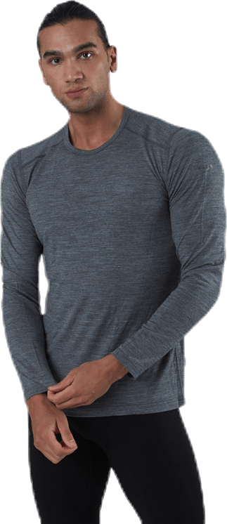 M 200 Oasis LS Crewe Grey, Male, Kleding, basis lagen, Grijs, M