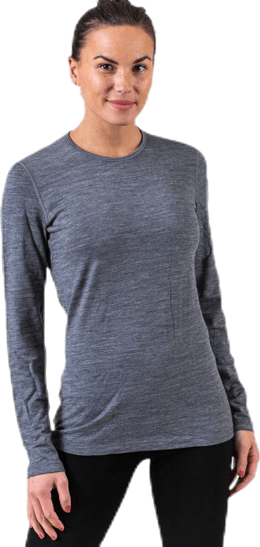 200 Oasis LS Crewe Grey, Female, Kleding, basis lagen, Grijs, S