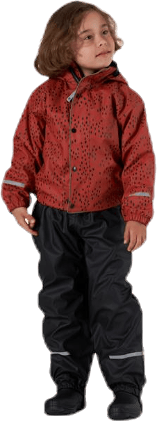 Skur Fodrat regnställ Orange/Black/Red - Bild 2