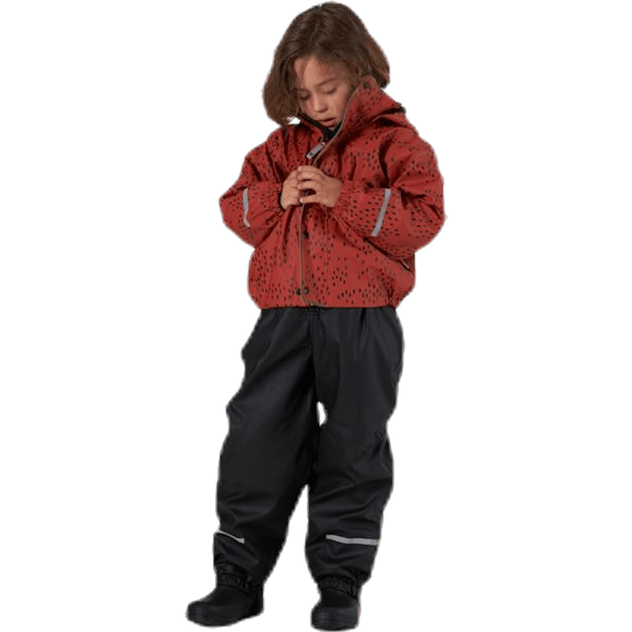 Skur Fodrat regnställ Orange/Black/Red - Bild 3