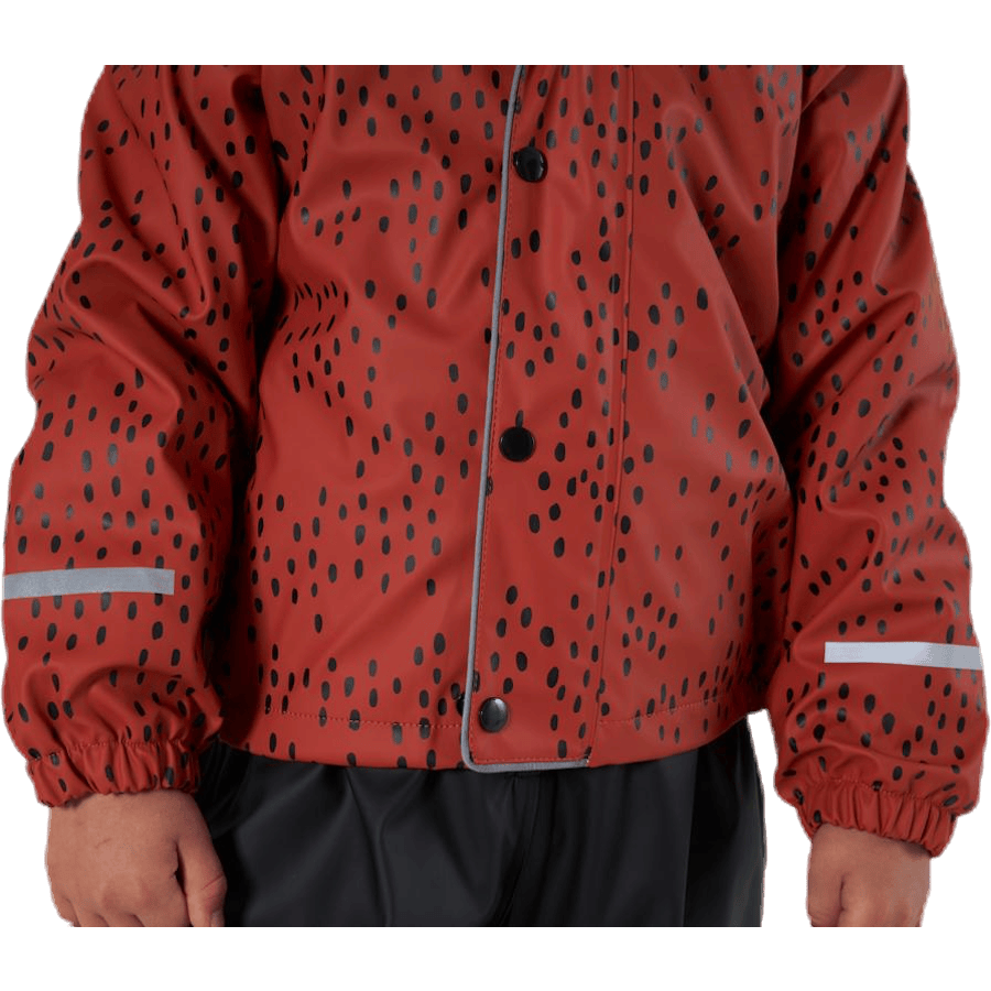 Skur Fodrat regnställ Orange/Black/Red - Bild 6