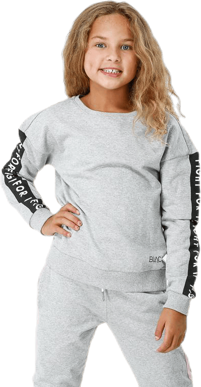 Junior Pansy Crewneck Black/Grey