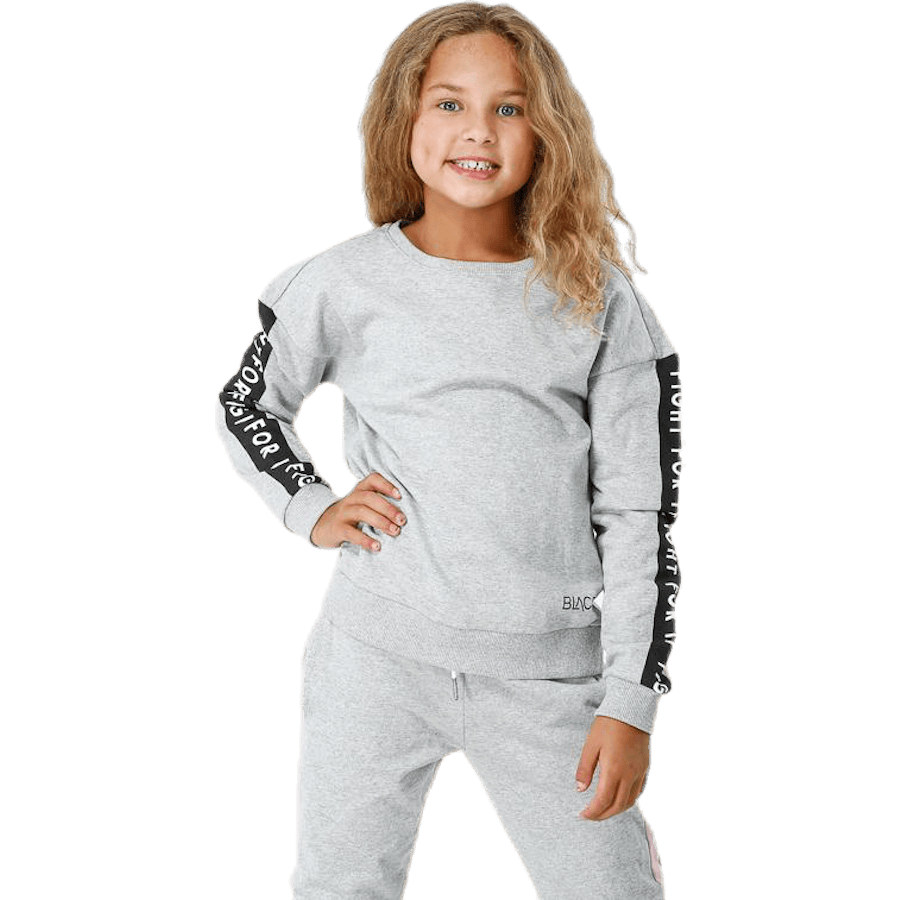 Junior Pansy Crewneck Black/Grey