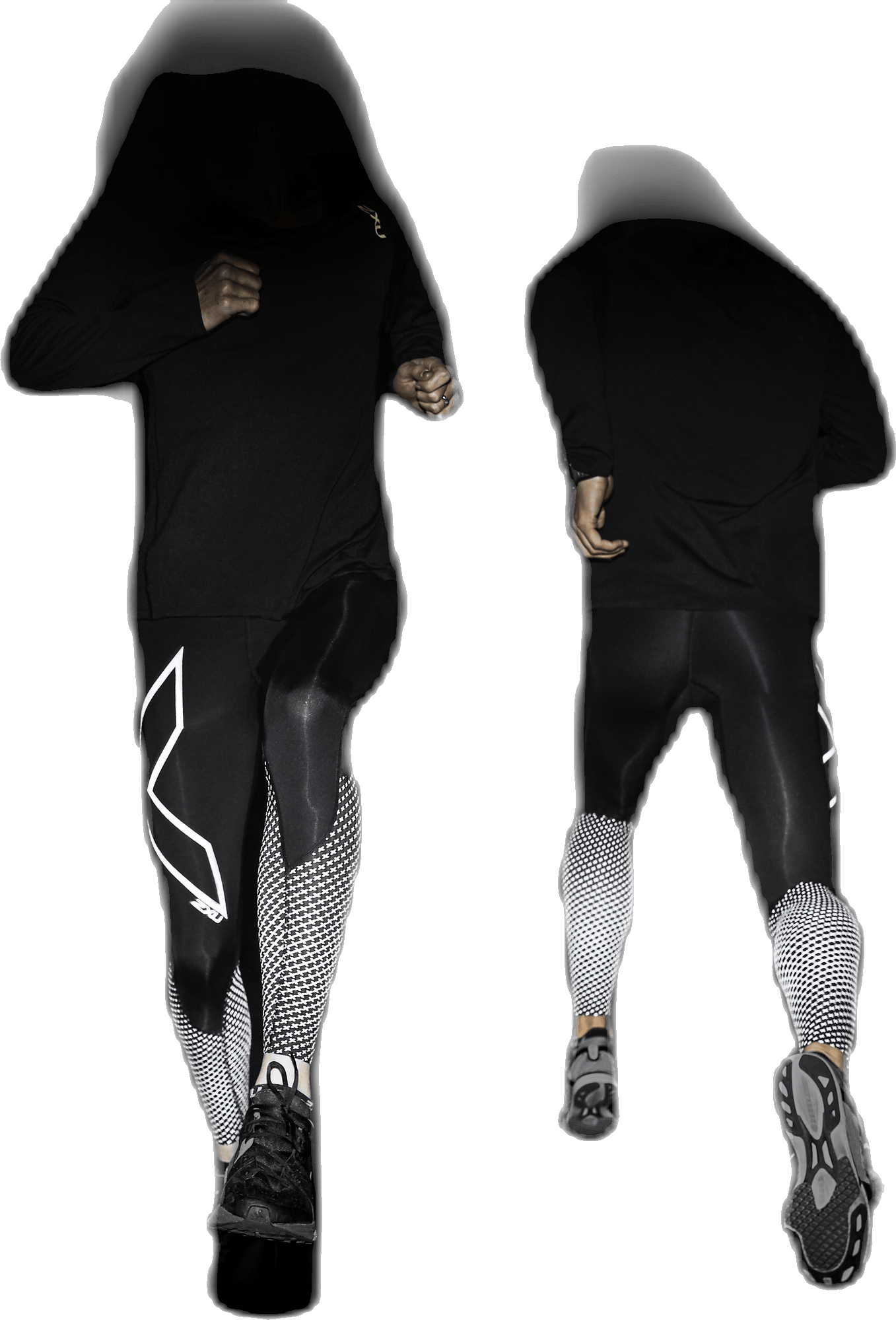 Reflect Compression Tights-M Black/Silver - Bild 2