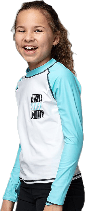 Jr UV Shirt LS Turquoise/White