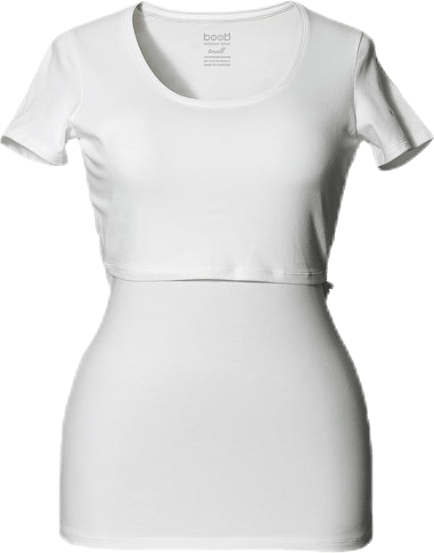 Classic Top Short Sleeve White, Female, Apparels, maternity, White, XS
