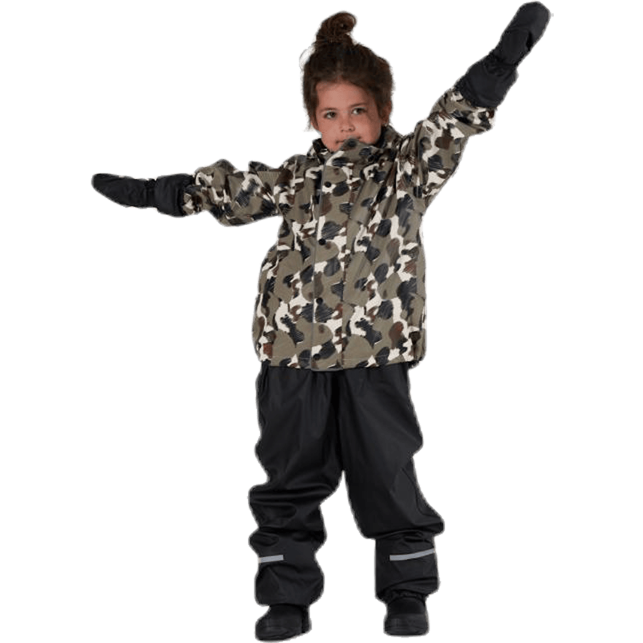 Skur Fodrat regnställ Patterned/Green