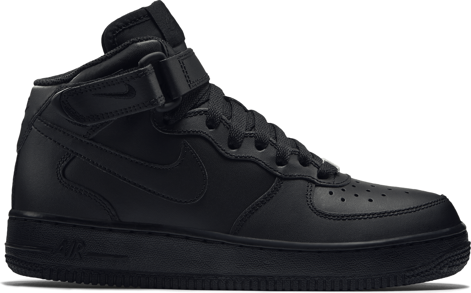 nike air force one mid all black