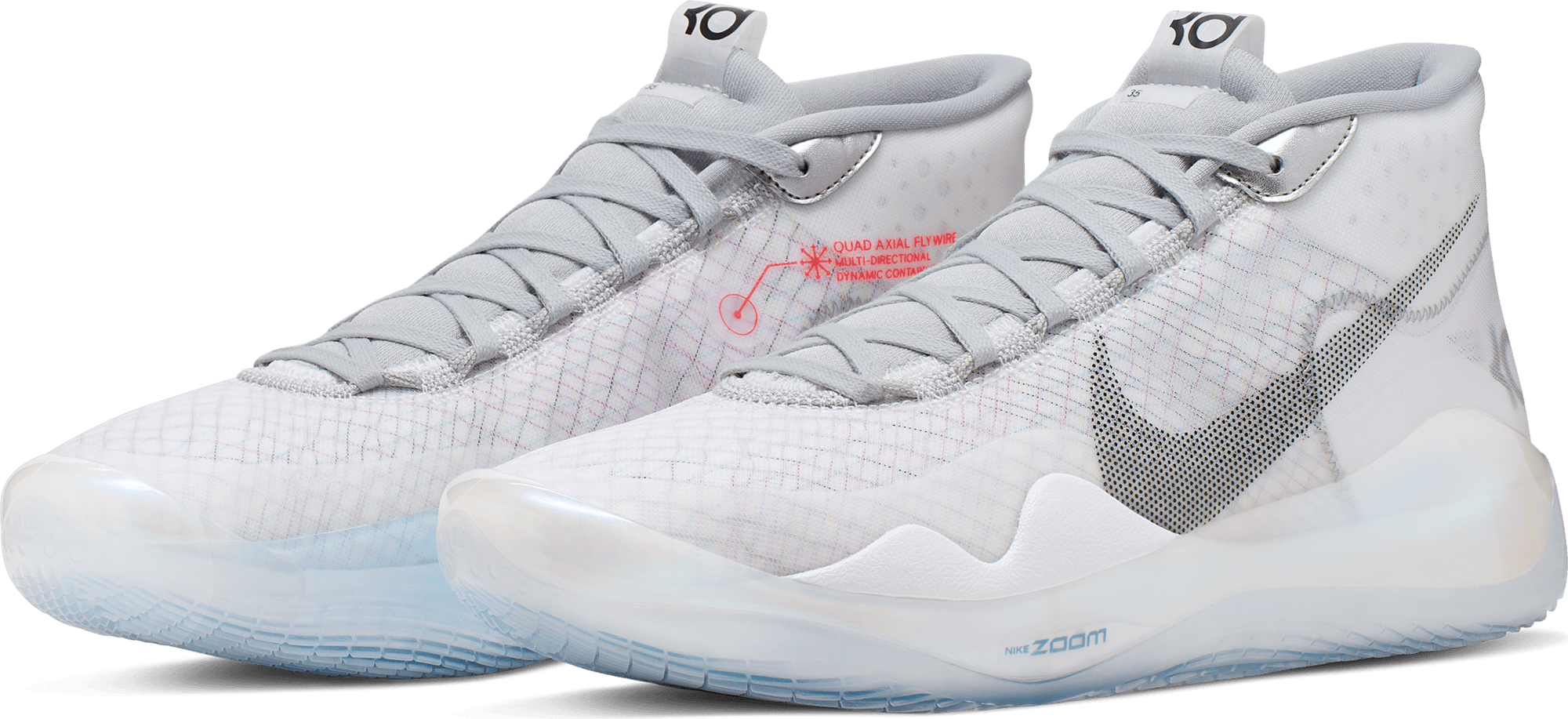 zoom kd 12 white/black/wolf grey