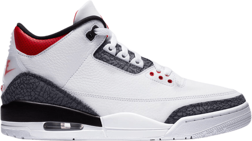 white fire red black jordan 3