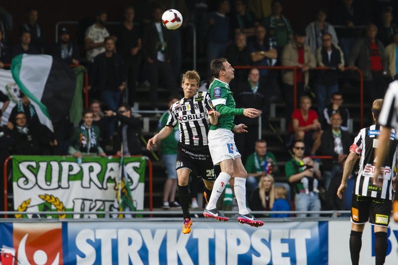 Erik Andersson i Landskronatröjan i Superettan.