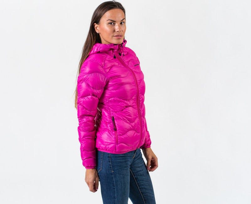 peak helium hood jacket rosa
